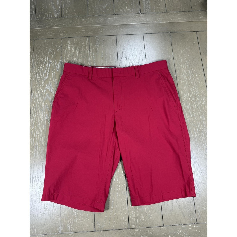 Louis Castel Shorts Mens 32 Red Chino Golf Lightweight Performance Casual Summer
